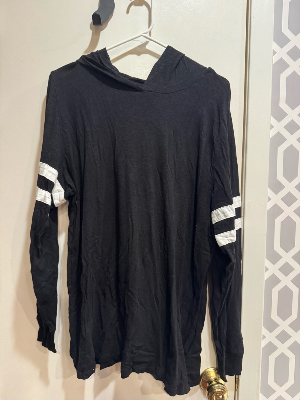 Torrid 2X Black Super Soft Slub Jersey Hooded Top
